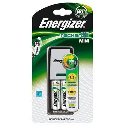 Cargador Mini Energizer con 2 pilas AA