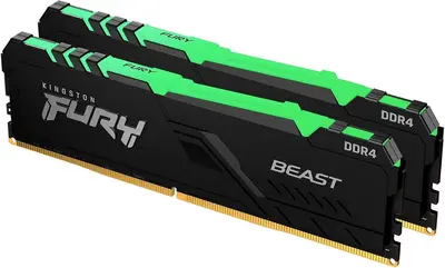 Memoria RAM Kingston Dimm DDR4 16GB 3200MT/S Fury Beast CL16 288PIN 1.35V C/disipador de Calor P/pc/gamer/alto Rendimiento KF432C16BB1/16