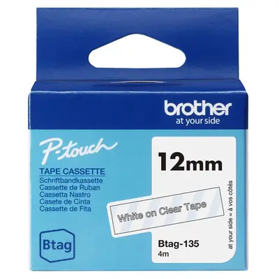 Cinta Brother blanco sobre transparen