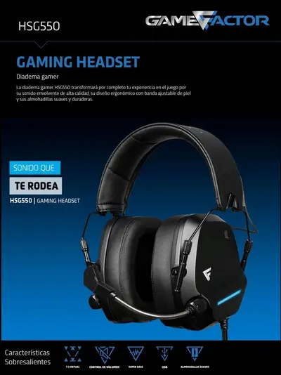 Diadema Game Factor hsg550 conectorUSB m