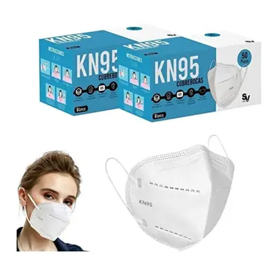 Cubrebocas KN95 color blanco paquete