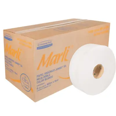 Papel Higiénico blanco Marli,caja c/6