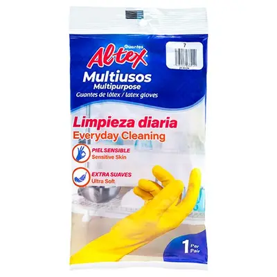 Guantes de hule Altex color rojo, N. 7