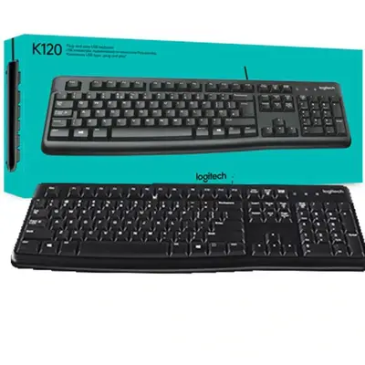 Teclado Logitech K120 USB Alámbrico negro
