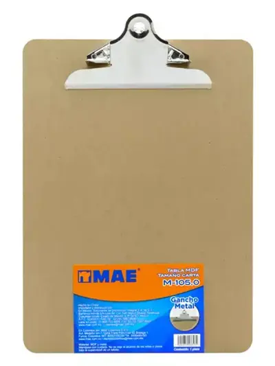 Tabla mae compuesta de fibracel mdf t