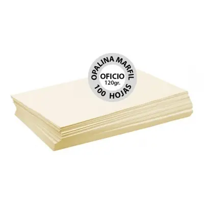 Paquete de papel opalina marfil 120gr