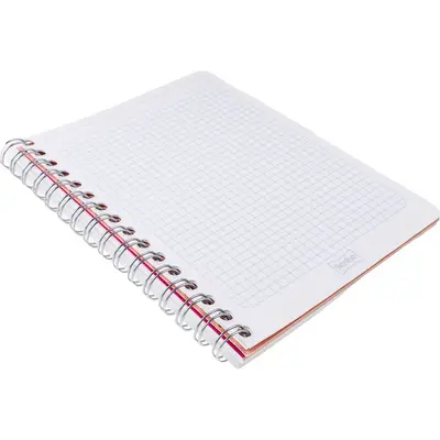 Cuaderno forma francesa cuadro chico 5 mm Estrella espiral 100 hojas
