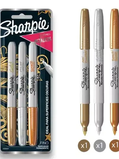 Marcador permanente Sharpie metalico