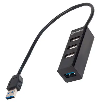Hub Manhattan USB v2.0 3 ptos y v3.0