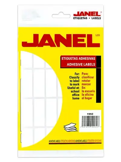 Etiqueta blanca JANEL clasica no. 15