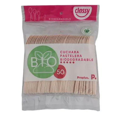 Cuchara biodegradable classy con 50 pzas