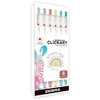 Plumón de arte ZEBRA Clickart Pastel