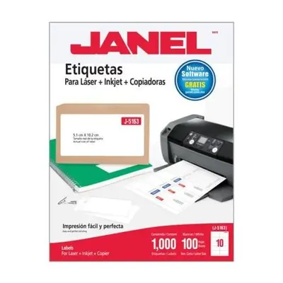 Etiqueta laser mod j-5163 blanca JANEL
