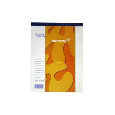 Block tamaño carta Estrella raya 80 hojas