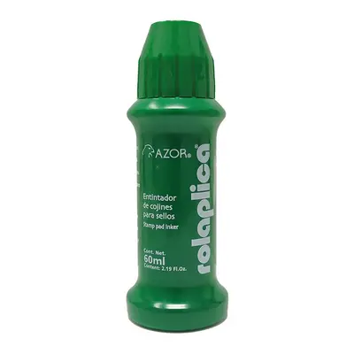 Tinta para sello Rolaplica Azor color verde