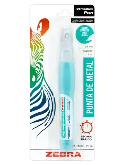 Corrector liquido en pluma ZEBRA punto
