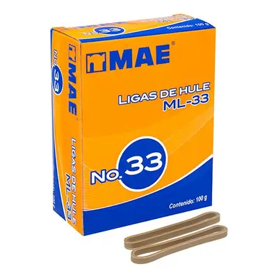 Liga de hule mae no. 33 caja