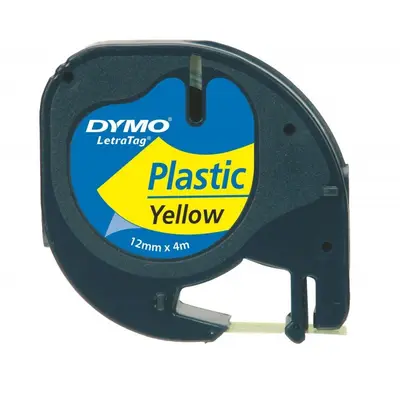 Cinta plástica DYMO Letratag amarillo