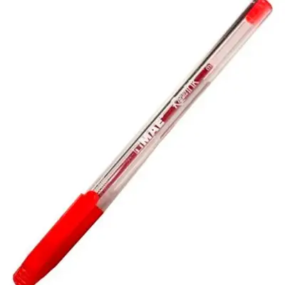 Boligrafo MAE rojo punto mediano caja