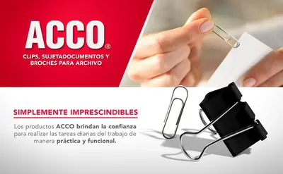 Sujeta documentos grande ACCO capacidad 181 220 hojas