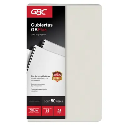 Cubierta plástica oficio GBPlak liso GBC