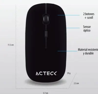 Mouse Acteck inalámbrico óptico ENTRY..