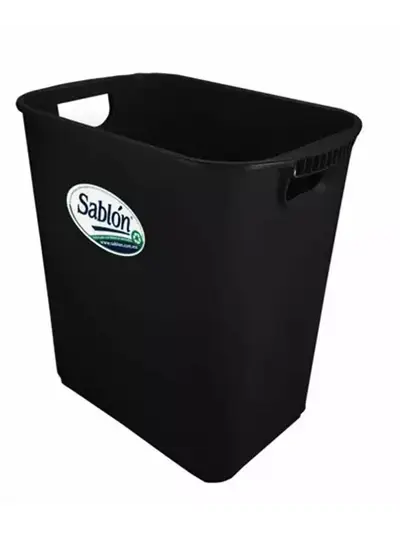 Cesto jumbo con aza Sablon color negro