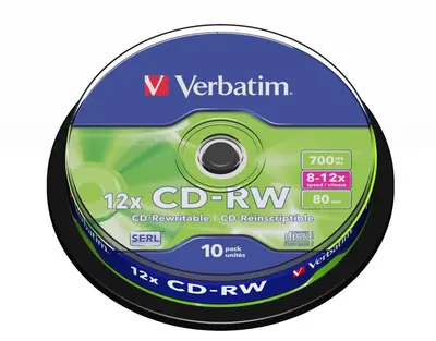 Disco Verbatim CD-RW 12x alta