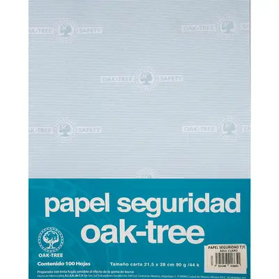 Paquete de papel seguridad Oak tree azul