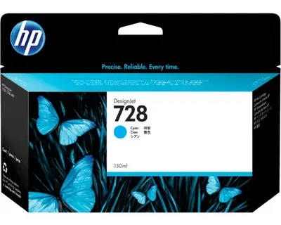 HP 728 130-ml Cyan DesignJet Ink