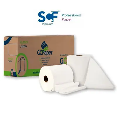 Toalla en rollo blanca GCP Paper con 180