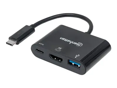 Hub Manhattan USB-C Macho 1x USB-A 3.0