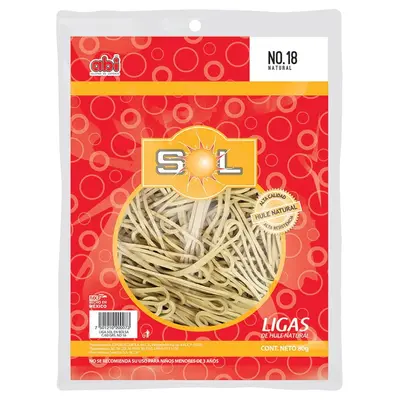 Ligas de hule natural no.18