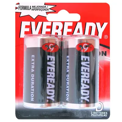 Pila EVEREADY D blister con 2 pilas.