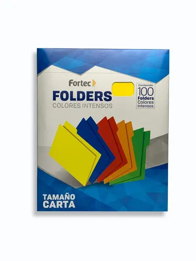 Folder de color intenso Fortec carta