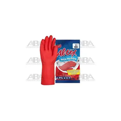 Guantes de hule Altex color rojo, N. 9
