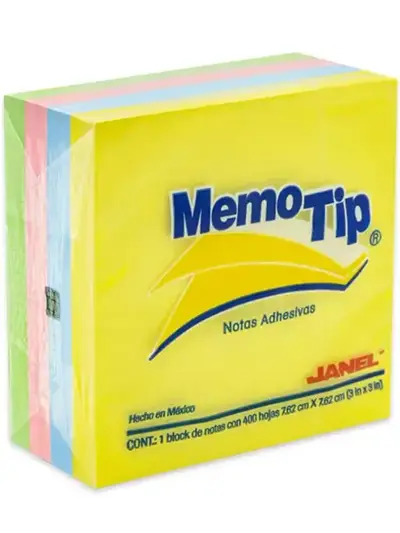 Notas Adhesivas Memo Tip pastel 3x3 pulg
