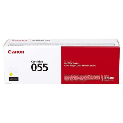 Cartucho Canon para toner 055 amarillo.