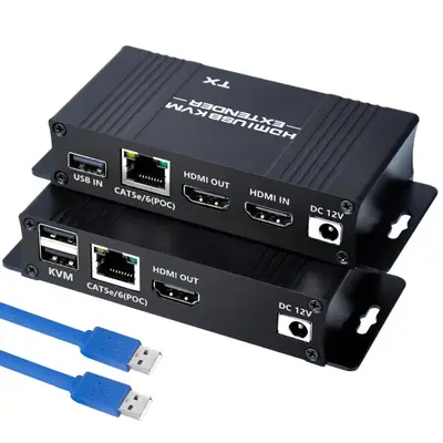 EXTENSOR/MANHATTAN/208413/KIT Extensor KVM HDMI Sobre IP 1080P, 120 M