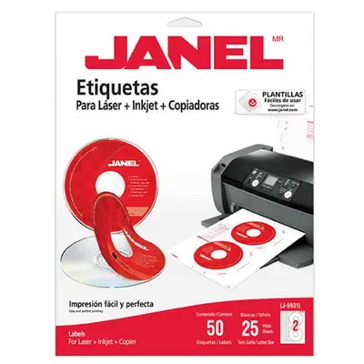 Etiqueta laser mod j-5931 blanca JANEL
