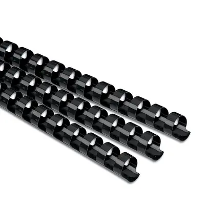 Gusano cerlox GBC plástico negro 9/16
