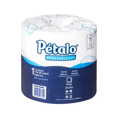 Papel Higiénico blanco Petalo, colchon