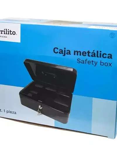 Caja metálica para dinero mediana