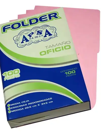Folder rosa APSA tamaño oficio