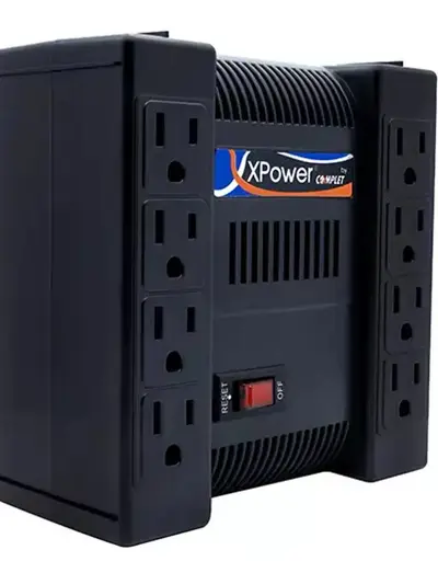 Regulador de Voltaje Modelo Complet ERV-9-001 XP1300 1300VA / 650W con Supresor Integrado 8 Contactos. 120V Entrada/salida. 60 Meses de Garantia.
