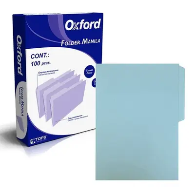 Folder manila Oxford oficio color azul