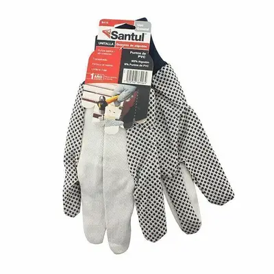 Guantes con puntos de PVC santul