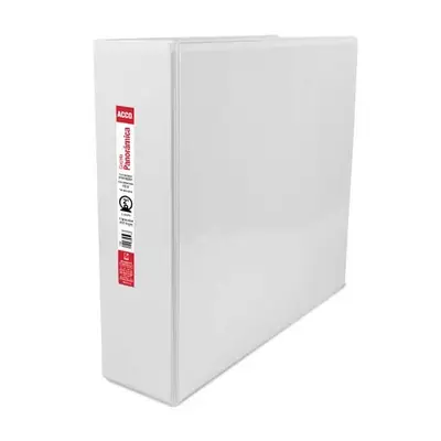 Carpeta panorama de vinil herraje O 2" ACCO color blanco tamaño carta capacidad 420 hojas