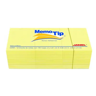 Notas adhesivas Memo Tip amarillo