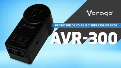 Protector de Voltaje / Vorago / AVR-300-WH / 1, 800W / RJ45 / Portatil / Blanco / Recomendado para Electrodomesticos